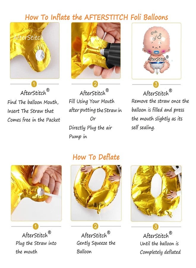 AFTERSTITCH Welcome Girl Decoration Kit Baby Shower Decoration Items Foil Balloons Welcome Home Set It's A Girl 15 pieces (Welcome Girl Combo set) - Image 5
